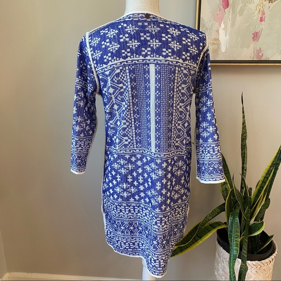 Soft Surroundings Label Noir embroidered linen tunic S - Picture 9 of 9